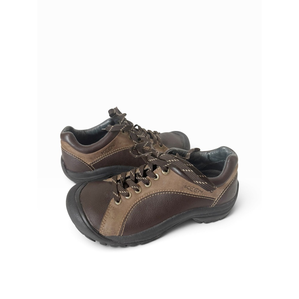 Keen Briggs Womens Two Tone Brown Leather Walking Casual Comfort Shoes Size 7.5